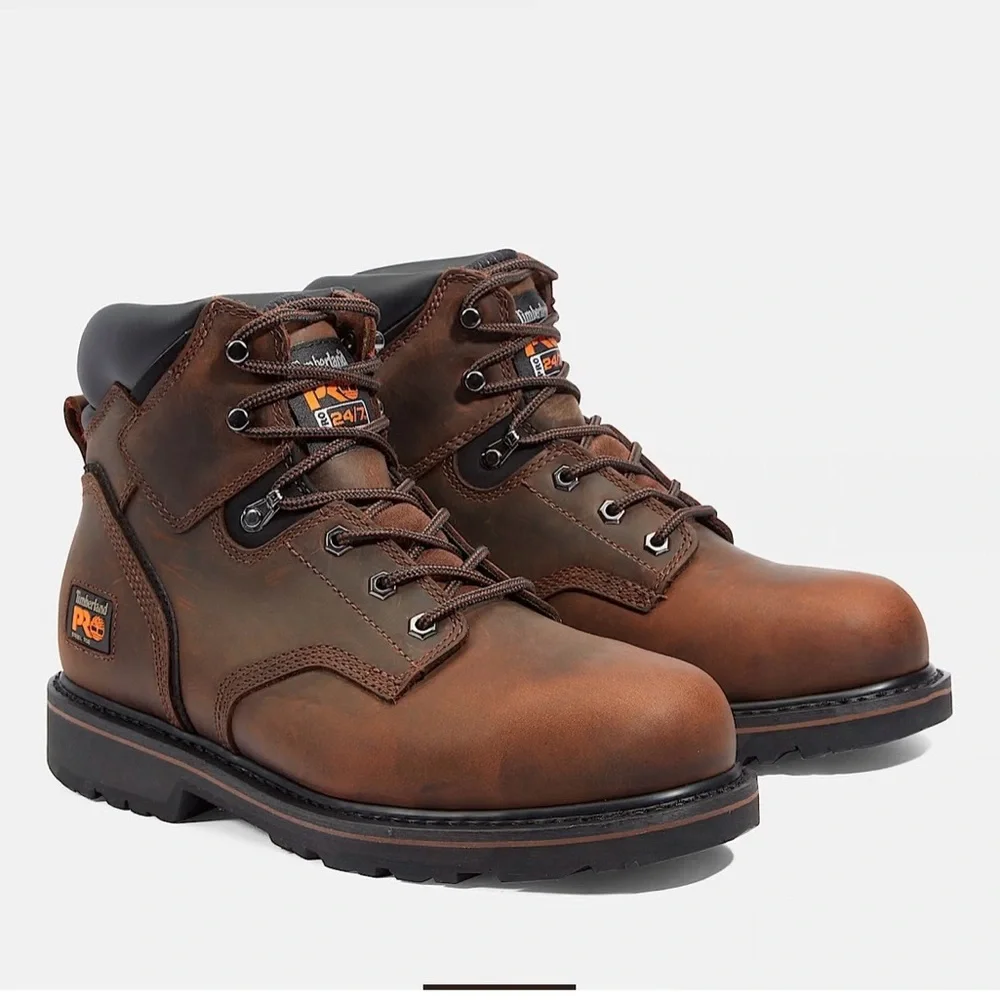 Timberland PRO Men's Dark Brown Leather Boots
